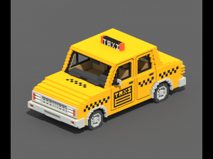 Voxel Taxi 3D मॉडल