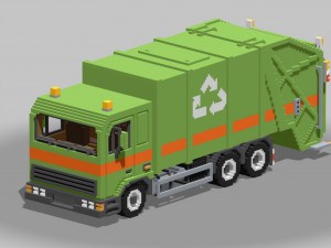 Voxel Garbage Truck 3D-Modell