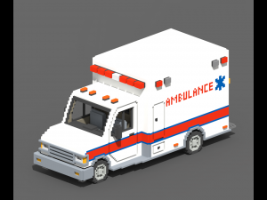 Voxel Ambulance 3D-Modell