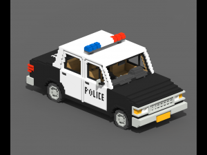 Voxel Police Car Modèle 3D