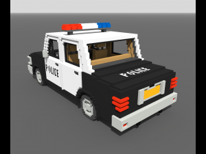 Voxel Police Car Modèle 3D