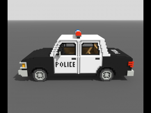Voxel Police Car Modèle 3D