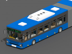 Voxel Articulated Bus Model 3D