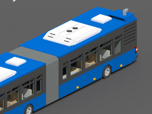 Voxel Articulated Bus Model 3D