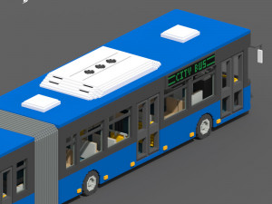 Voxel Articulated Bus Model 3D