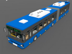 Voxel Articulated Bus Model 3D