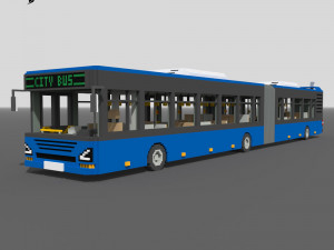 Voxel Articulated Bus Model 3D