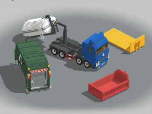 Voxel Hook lift Pack 5 Items Modello 3D