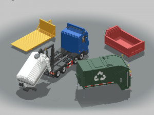 Voxel Hook lift Pack 5 Items Modello 3D
