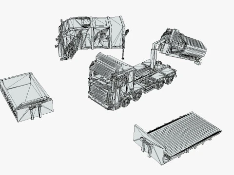Voxel Hook lift Pack 5 Items 3D Model