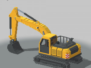 Voxel Excavator Model 3D