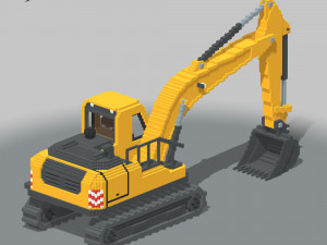 Voxel Excavator Model 3D