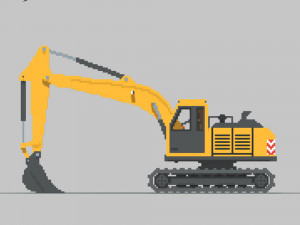 Voxel Excavator Model 3D