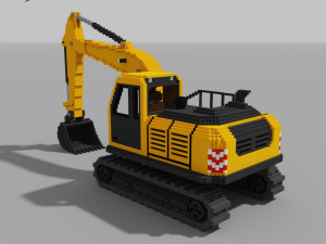 Voxel Excavator Model 3D