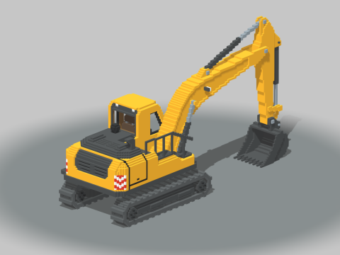 Voxel Excavator Modèle 3D