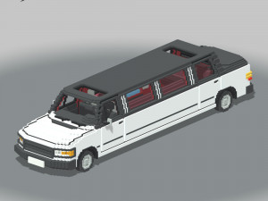 Voxel Limo Car Model 3D