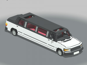 Voxel Limo Car Model 3D