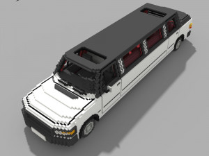 Voxel Limo Car Model 3D