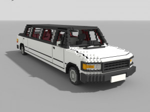 Voxel Limo Car Model 3D
