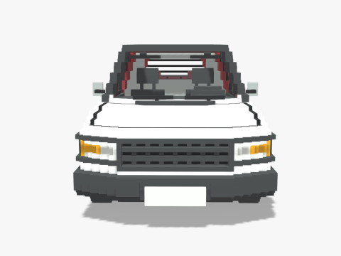 Voxel Limo Car Modèle 3D
