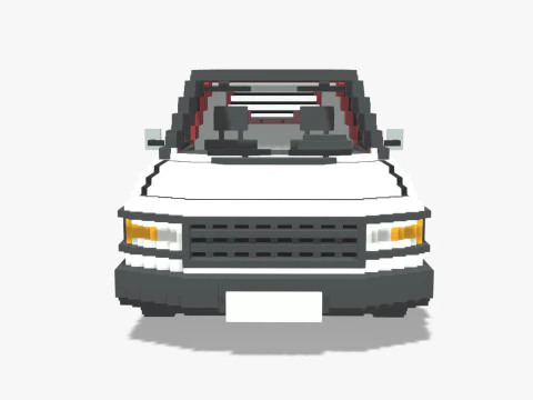 Voxel Limo Car 3D Model