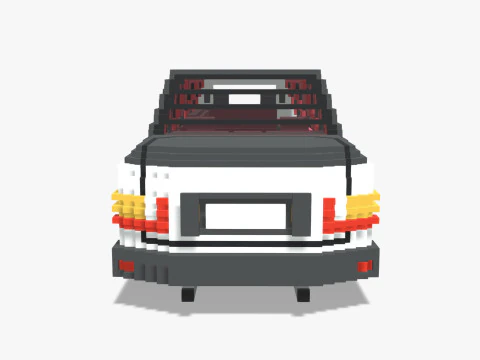 Voxel Limo Car 3D Model