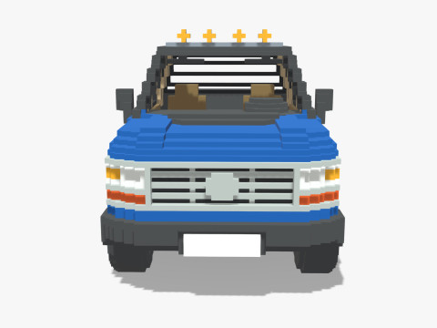 Voxel Pickup Single Cab Size 3 3Dモデル