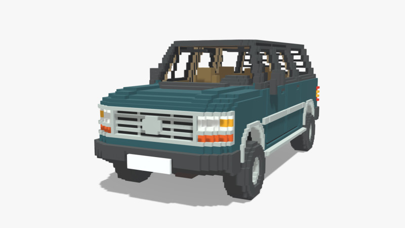 Voxel SUV Size 3 3D Model .c4d .max .obj .3ds .fbx .stl .blend