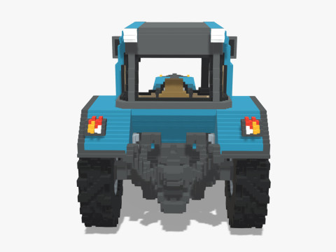 Voxel Tractor 3D मॉडल