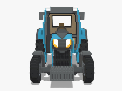 Voxel Tractor 3D मॉडल
