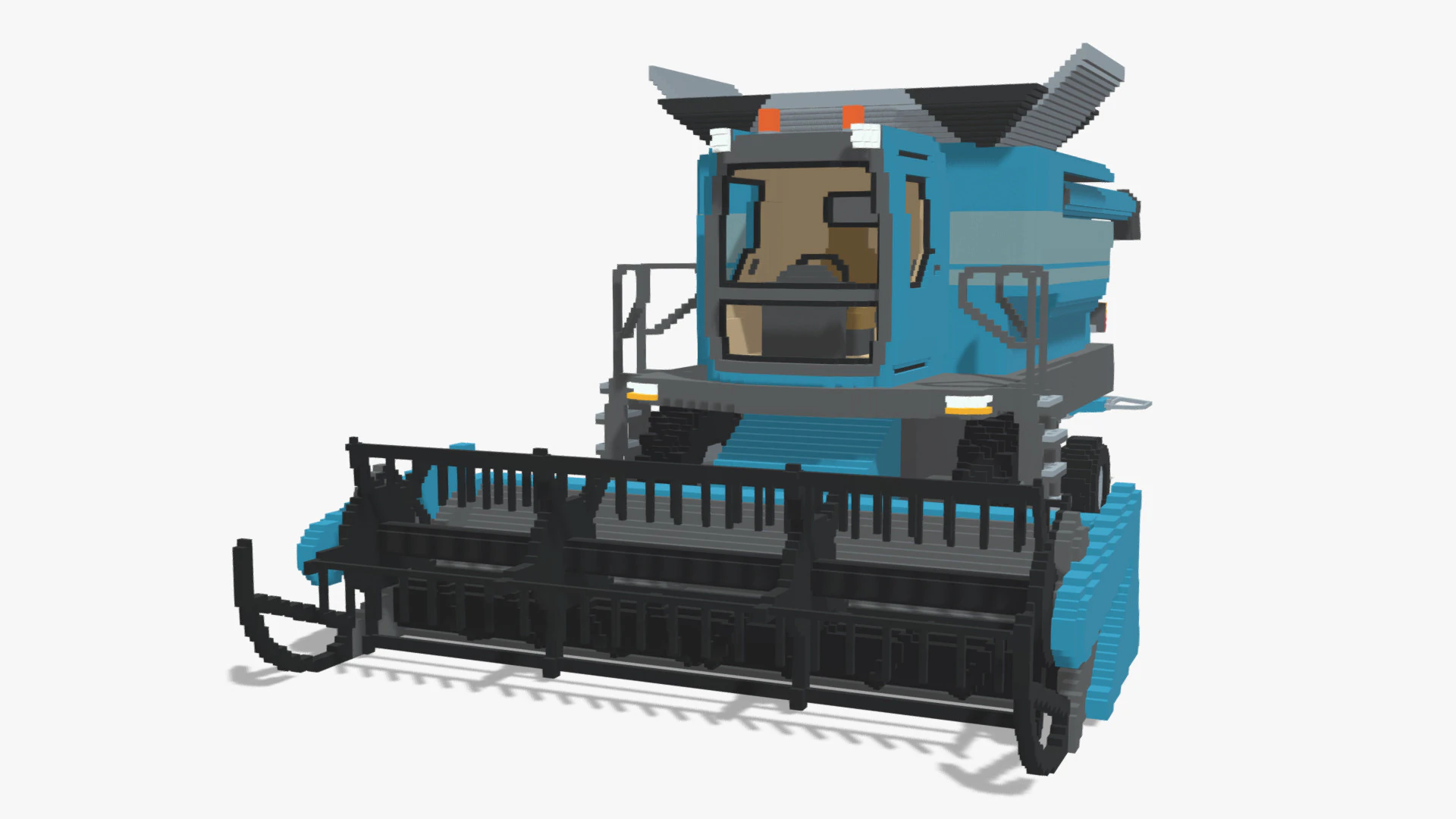Voxel Harvester 3D Model .c4d .max .obj .3ds .fbx .stl .blend