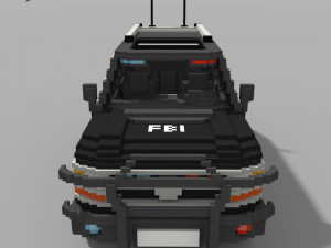 Voxel FBI SUV Model 3D