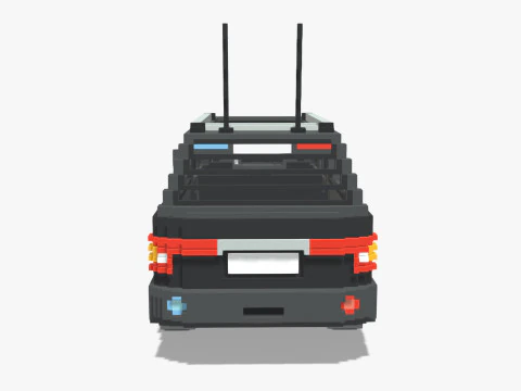 Voxel FBI SUV 3D Model