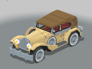 Voxel Classic Car 3D Model