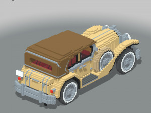 Voxel Classic Car 3D Модель