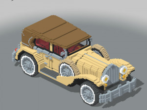 Voxel Classic Car 3D Модель