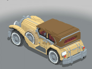 Voxel Classic Car 3D Модель
