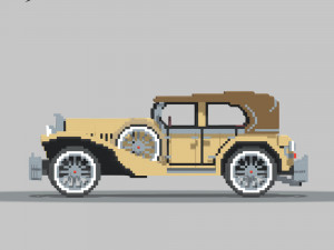 Voxel Classic Car 3D Модель