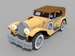 Voxel Classic Car 3D Модель