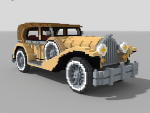 Voxel Classic Car 3D Модель
