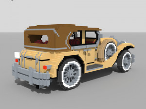 Voxel Classic Car 3D Модель