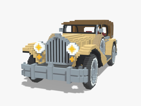 Voxel Classic Car Modelo 3D