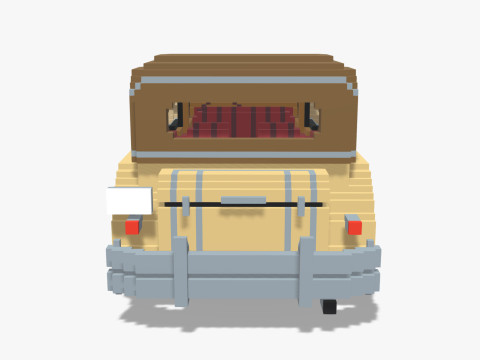 Voxel Classic Car 3D Model