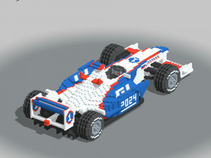 Voxel F1 Car 3D Model