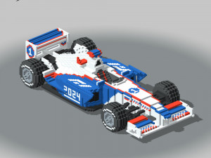 Voxel F1 Car 3D Model
