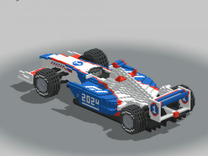 Voxel F1 Car 3D Model