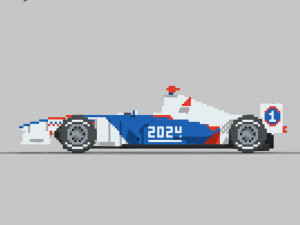 Voxel F1 Car 3D Model