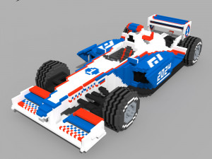 Voxel F1 Car 3D Model