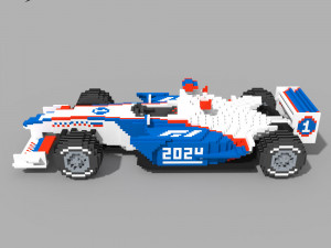 Voxel F1 Car 3D Model