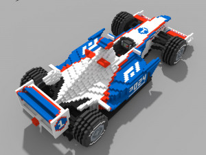Voxel F1 Car 3D Model
